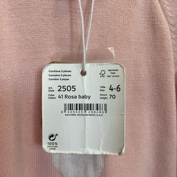 Mayoral 4-6 month bunny Newborn Outfit with hat. New with tags. - Picture 5 of 5